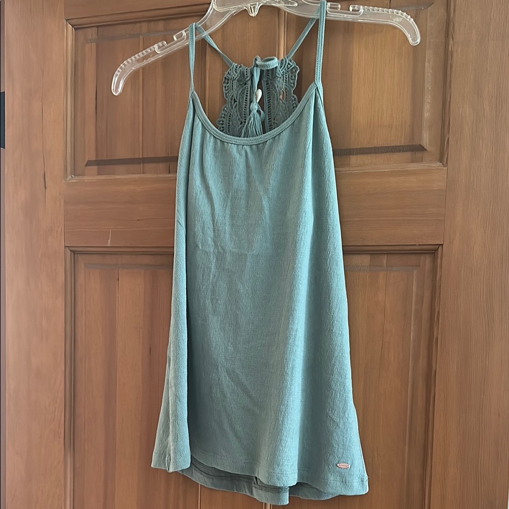 O'Neill Seafoam Green Tank Top with Lace Back